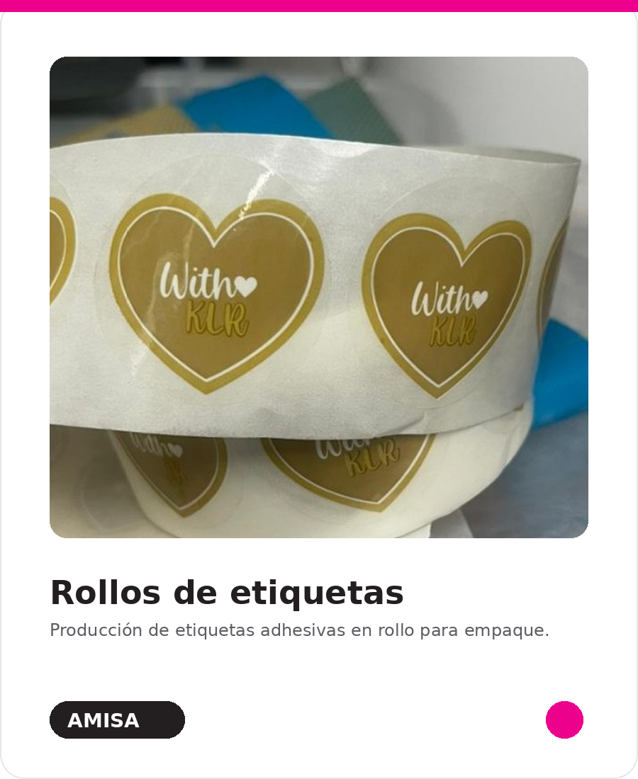Rollos de etiquetas adhesivas impresas
