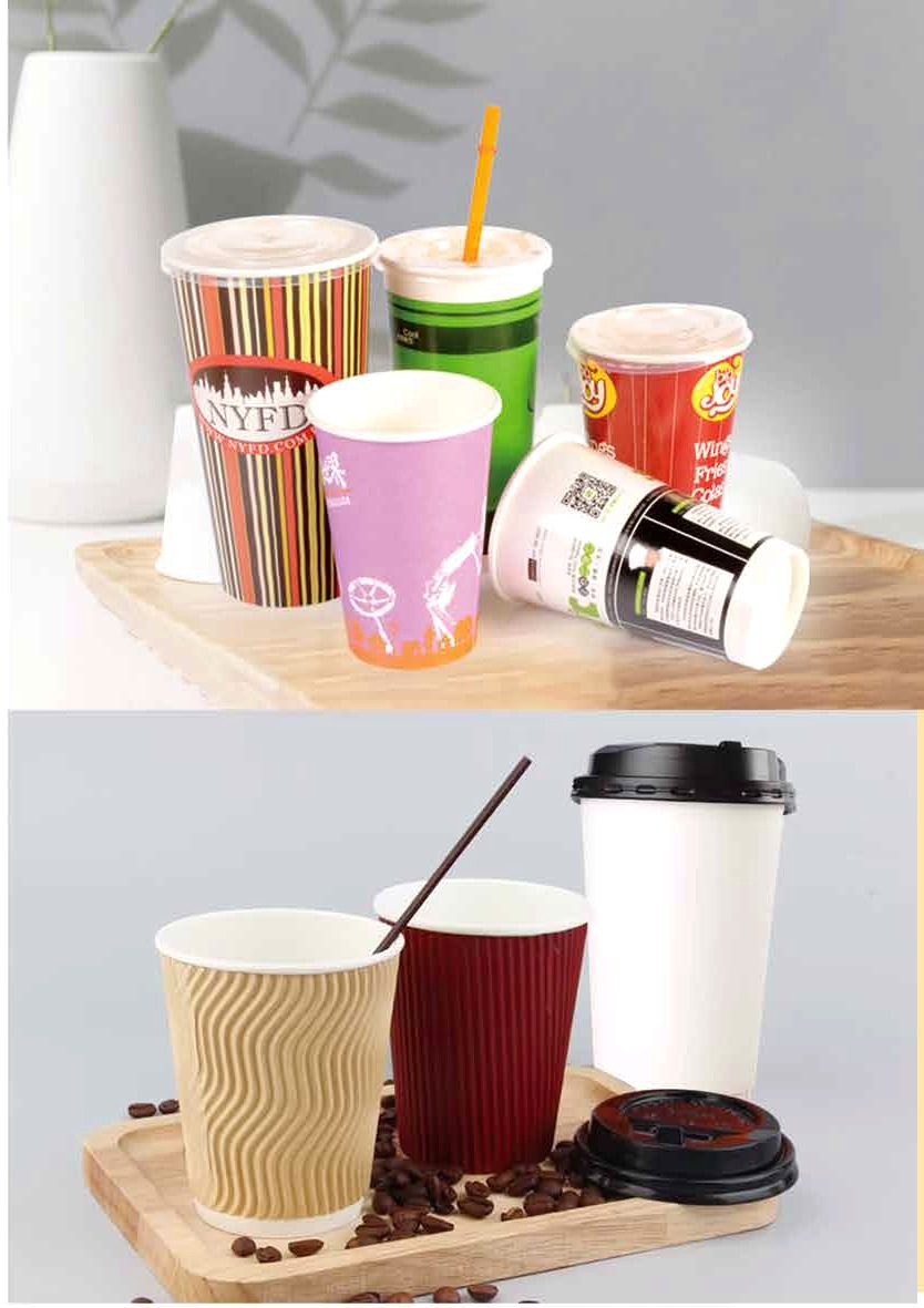 Vasos de papel y vasos para salsas